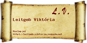 Leitgeb Viktória névjegykártya